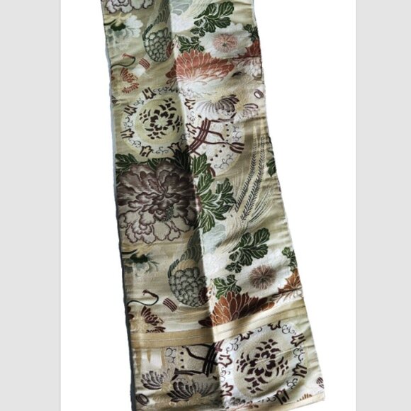 Japanese Obi for Kimono Lot of 2 Machine Embroidered Heavy Fabric Formal… - Picture 10 of 11